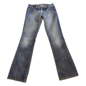 Guess Y2K Premium Dream Low Rise Boot Cut Jeans Whiskers Cotton USA Womens 28